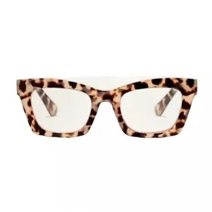 Retro Women's Glasses Oversized Square Oprah Cheetah Readers Large 2.0 2.25 2.5